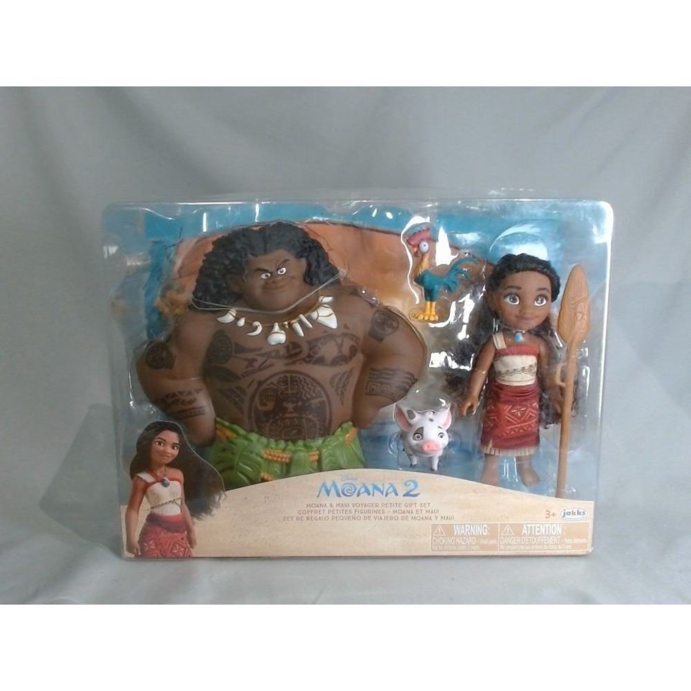 Disney Moana 2 Maui Voyager Petite Gift Set Jakks Pacific Figures Pua Hei Hei